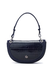 Azul - Moda in Pelle Fillipa Half Moon Flap Cross-Body Bag - Imagen 1 de 4