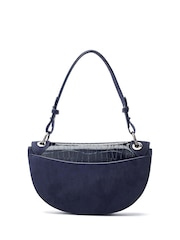 Azul - Moda in Pelle Fillipa Half Moon Flap Cross-Body Bag - Imagen 3 de 4