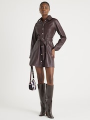 River Island Red Belted Collar Day Dress - Image 2 of 4