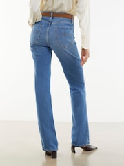 جينز قصّة رِجل مستقيمة قابل للتمدد بحزام من River Island - صورة 6 من 7