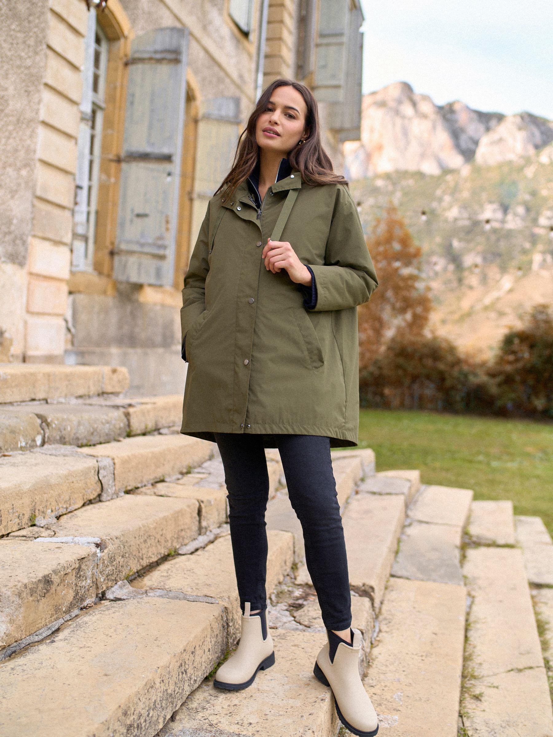 Buy Seraphine Khaki Maternity & Babywearing Versatile Coat with
