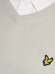 Lyle & Scott Grey Golf V Neck Pullover - Image 5 of 6