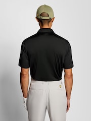 Lyle & Scott Black Golf Concealed Placket Polo Shirt - Image 2 of 6