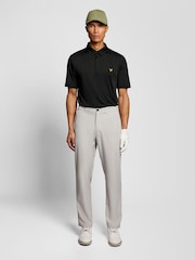 Lyle & Scott Black Golf Concealed Placket Polo Shirt - Image 4 of 6