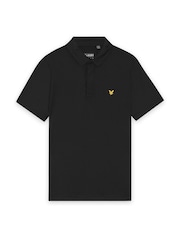 Lyle & Scott Black Golf Concealed Placket Polo Shirt - Image 5 of 6