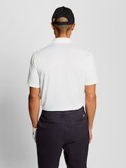 Lyle & Scott White Golf Concealed Placket Polo Shirt - Image 3 of 6