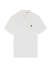 Lyle & Scott White Golf Concealed Placket Polo Shirt - Image 6 of 6