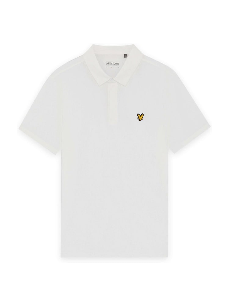 Lyle & Scott White Golf Concealed Placket Polo Shirt - Image 6 of 6