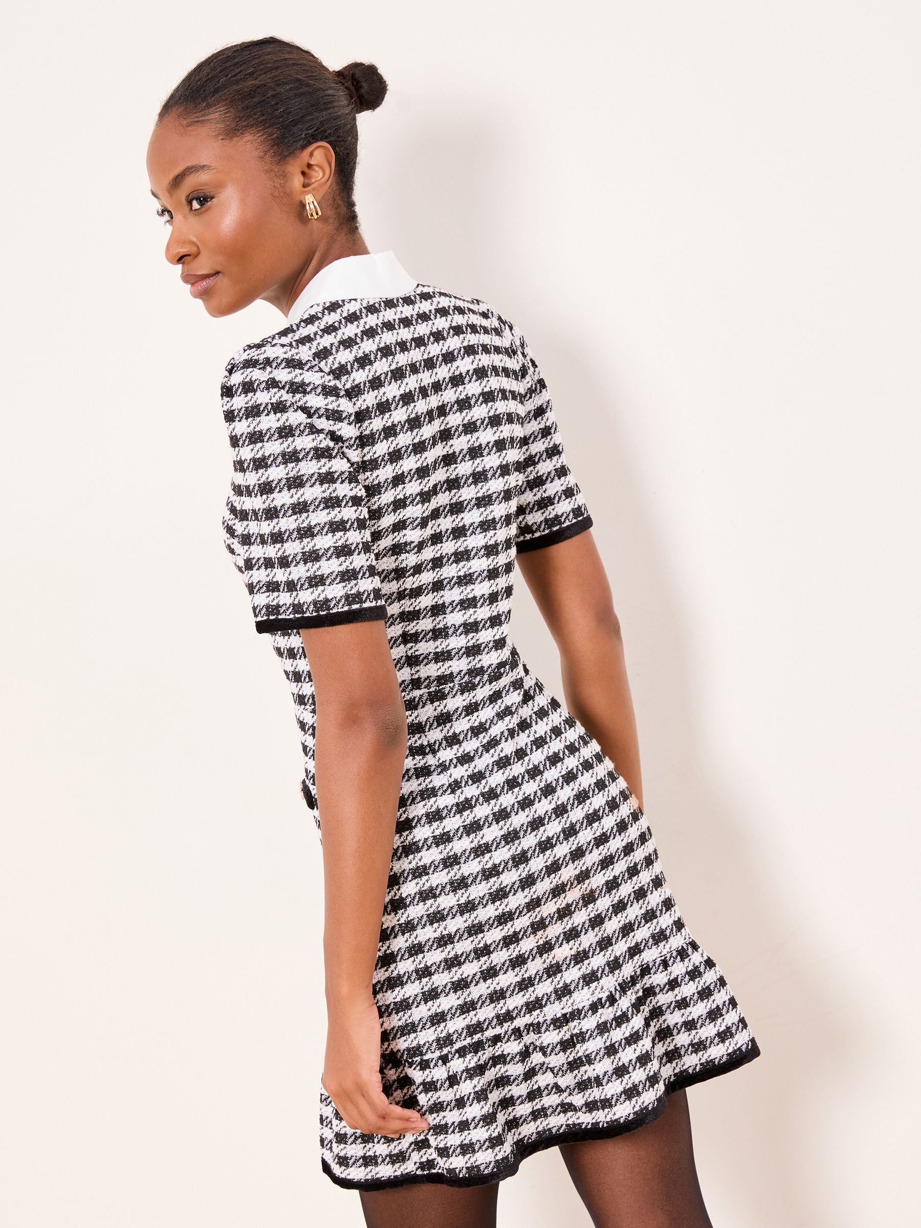 Buy Lipsy Black/White Collared Boucle Mini Dress from the Next UK