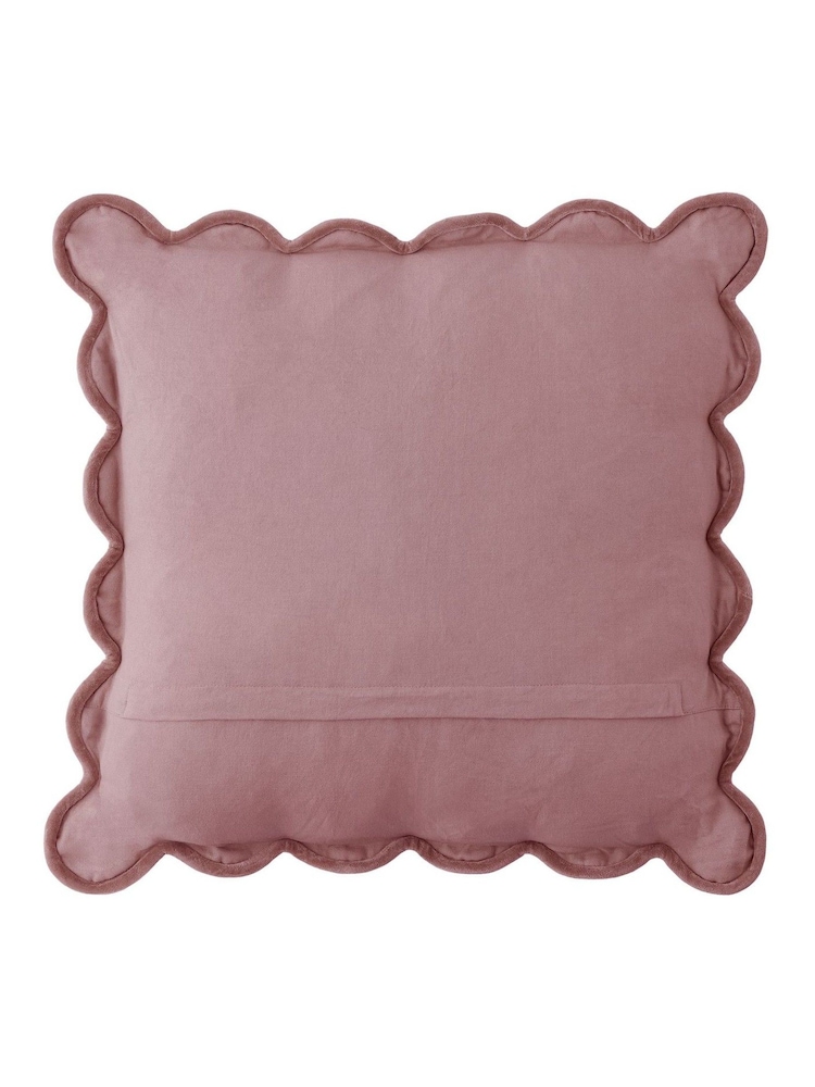 Laura Ashley Old Rose Pink Scalloped Cushion - Image 6 of 6 Laura Ashley Old Rose Pink Scalloped Cushion - Image 6 of 6