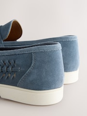 Blå - Hyttesko med kvaster i ruskind - Billede 6 af 7