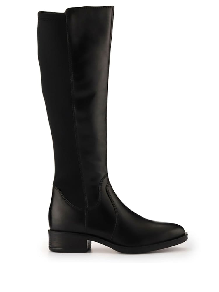 Jones Bootmaker Black Ellisia Leather Stretch-Fit Long Boots - Image 2 of 5 Jones Bootmaker Black Ellisia Leather Stretch-Fit Long Boots - Image 2 of 5