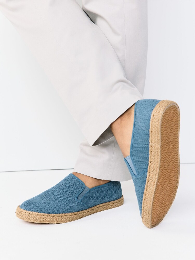 회색 - 질감이 있는 슬립온 에스파드리유 - 7의 이미지 2