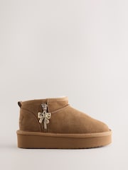 Brown - Baker by Ted Baker Water Repellent Cosy Suede Boots - Larawan 2 ng 6