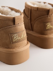 Brown - Baker by Ted Baker Water Repellent Cosy Suede Boots - Larawan 4 ng 6