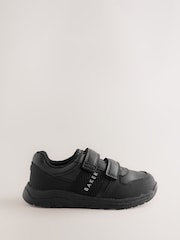 Back to School Black Branded Two Strap Touch Fastening Trainers - Image 2 of 6