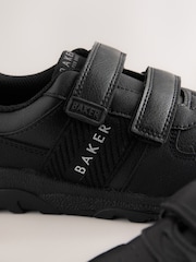 Back to School Black Branded Two Strap Touch Fastening Trainers - Image 3 of 6