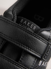 Back to School Black Branded Two Strap Touch Fastening Trainers - Image 5 of 6