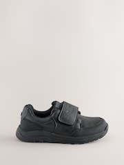 Back to School Black Branded One Strap Touch Fastening Trainers - Image 2 of 6