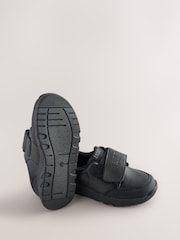Back to School Black Branded One Strap Touch Fastening Trainers - Image 3 of 6