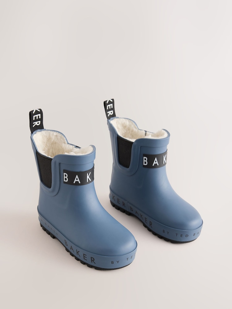 Bleu - Bottes de bien-être doublées en fausse fourrure Baker by Ted Baker - Image 1 de 7
