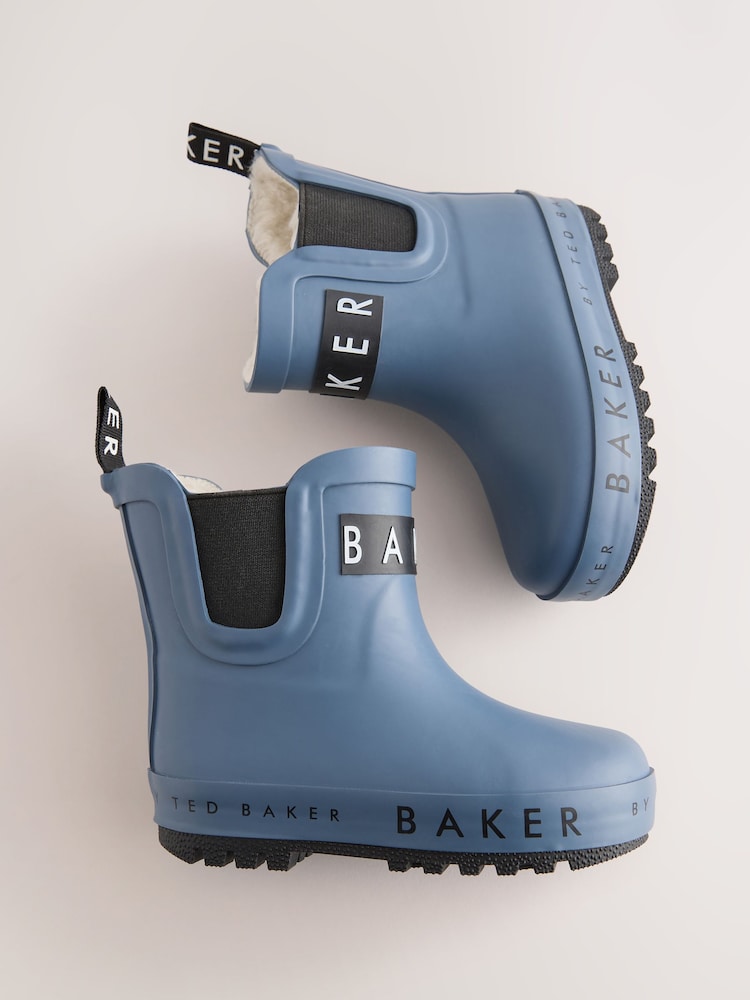 Bleu - Bottes de bien-être doublées en fausse fourrure Baker by Ted Baker - Image 7 de 7