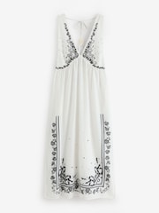 Rockett St George Cream Scarf Print Beach Dress - Image 1 of 3