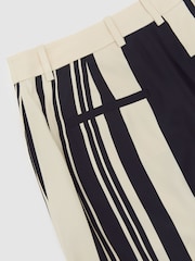 Reiss Black Caris Wide-Leg Scarf-Print Trousers - Image 7 of 7