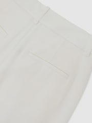 Reiss Ivory Quinn Petite Wide-Leg Seam-Detail Trousers - Image 7 of 8