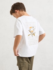 Reiss Dean Cotton Dandelion Logo T-Shirt - Imaginea 3 din 4