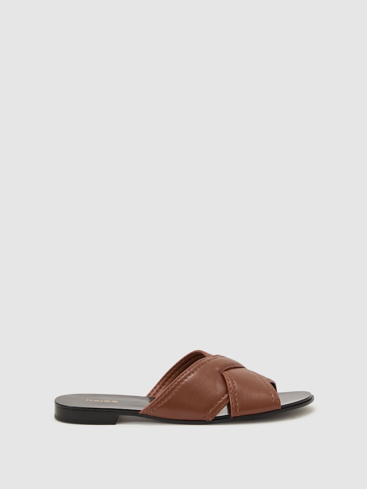 Reiss Kori Leather Cross-Strap Flat Sandals - Bild 2 von 6