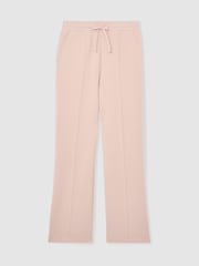 Reiss Pale Pink Bernie Premium Interlock Wide-Leg Joggers - Image 2 of 6