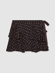 Reiss Cherie Polka-Dot Tiered-Ruffle Skort - 7的图像2｝