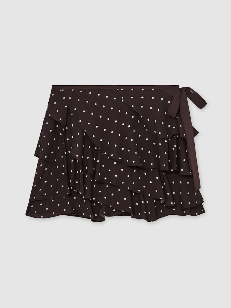 Reiss Cherie Polka-Dot Tiered-Ruffle Skort - 7的图像2｝