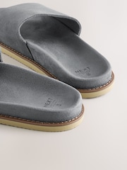 Grey/Blue Smart Suede Sliders - Image 5 of 5