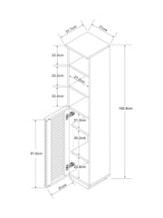 MADE.COM Oak Effect Tulma Bathroom Tall Boy Cabinet - Image 5 of 6