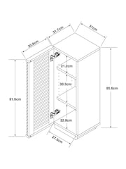 MADE.COM Oak Effect Tulma Bathroom Cabinet - Image 5 of 6