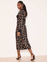 Lipsy Black Deer Print Shirt Dress - Image 4 of 4