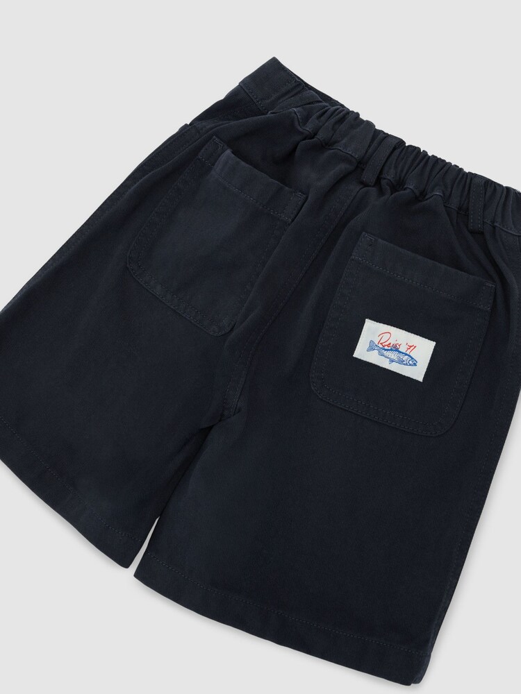Reiss Blue Moby 3-9 yrs Cotton Twill Bermuda Shorts - Image 3 of 3 Reiss Blue Moby 3-9 yrs Cotton Twill Bermuda Shorts - Image 3 of 3