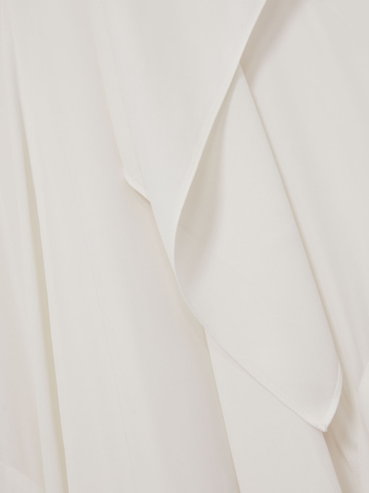 Reiss Ivory Evory Strappy Draped Cape Maxi Dress - Image 7 of 7