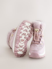 Baker by Ted Baker Pink Quilted Nylon Bow Snow Boots - Image 5 of 5
