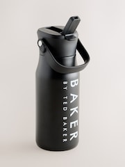 Baker by Ted Baker Black Back to School Stainless Steel Water Bottle With Straw - Image 1 of 5