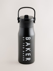 Baker by Ted Baker Black Back to School Stainless Steel Water Bottle With Straw - Image 2 of 5
