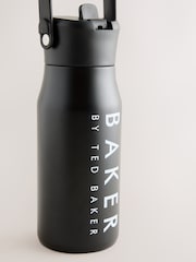 Baker by Ted Baker Black Back to School Stainless Steel Water Bottle With Straw - Image 3 of 5
