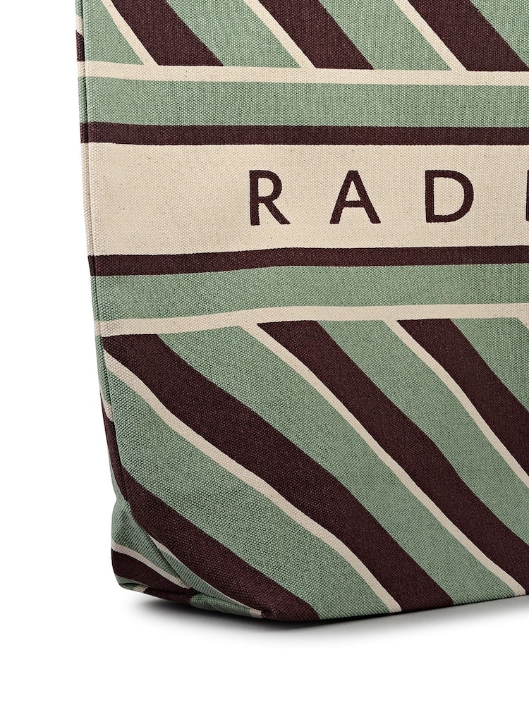 أخضر - Radley Diagonal Stripe Extra Large Tote Bag - صورة 4 من 4 أخضر - Radley Diagonal Stripe Extra Large Tote Bag - صورة 4 من 4