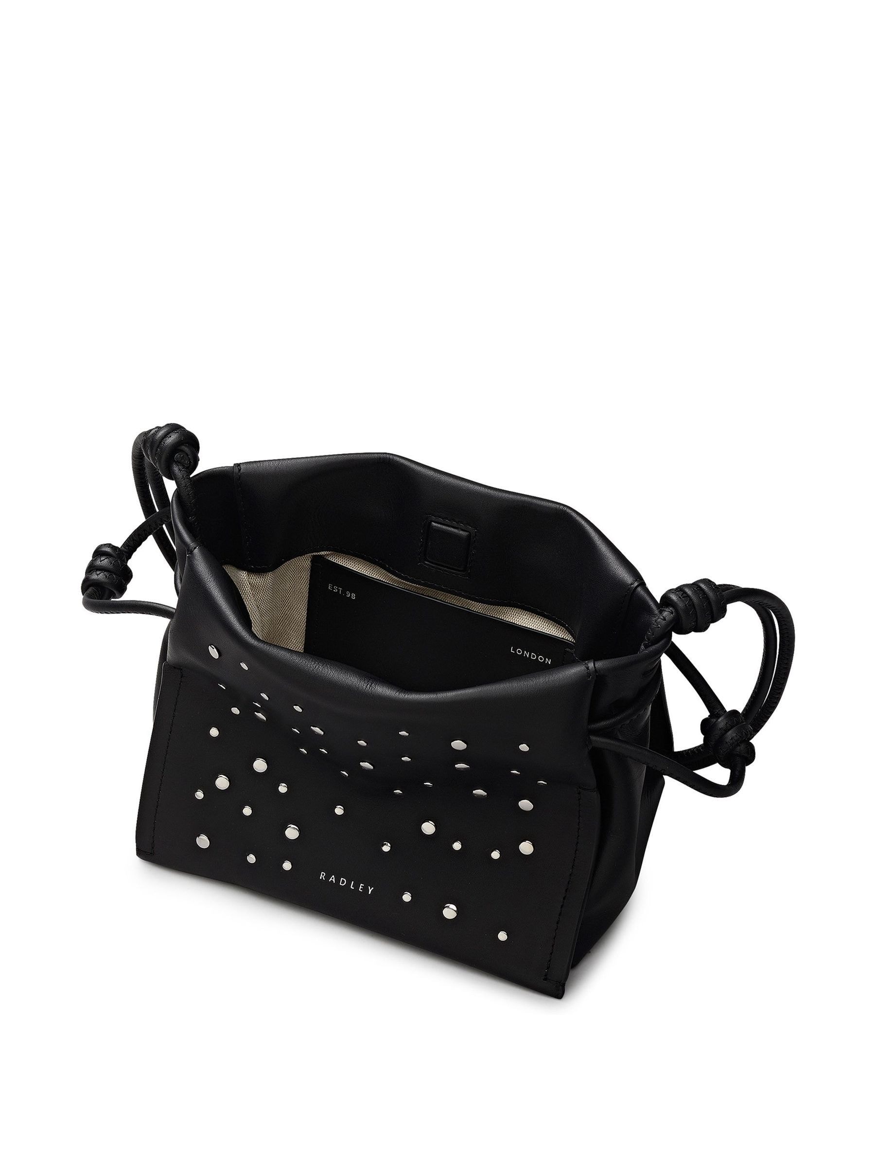 Buy Radley Black The Roxburgh Stud Small Drawstring Cross Body