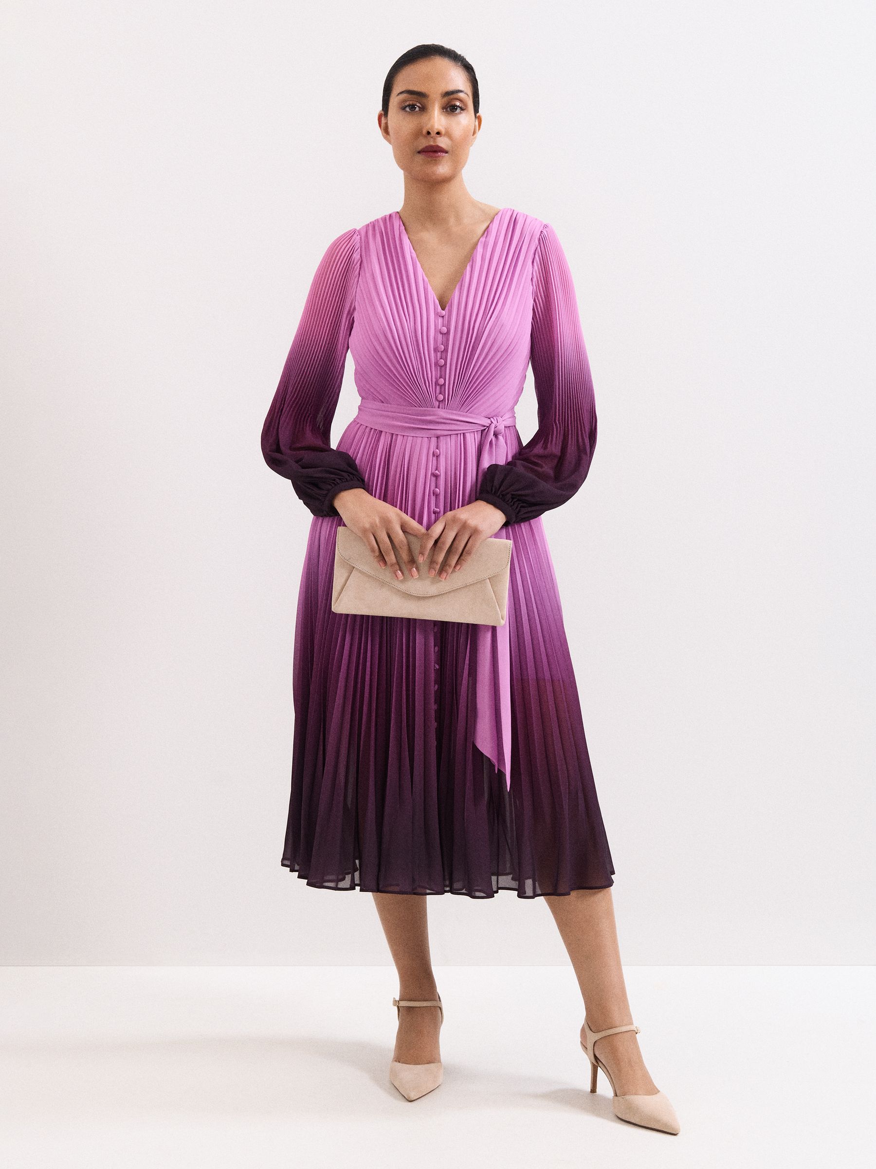 Phase Eight　グラデーションプリーツマキシワンピース　大きいサイズ Next：日本 Phase Eight Mira グラデーション ワンピース from Next Japan