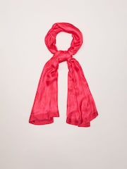 Phase Eight Pink Satin Trim Scarf - Image 4 of 6