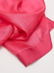 Phase Eight Pink Satin Trim Scarf - Image 6 of 6