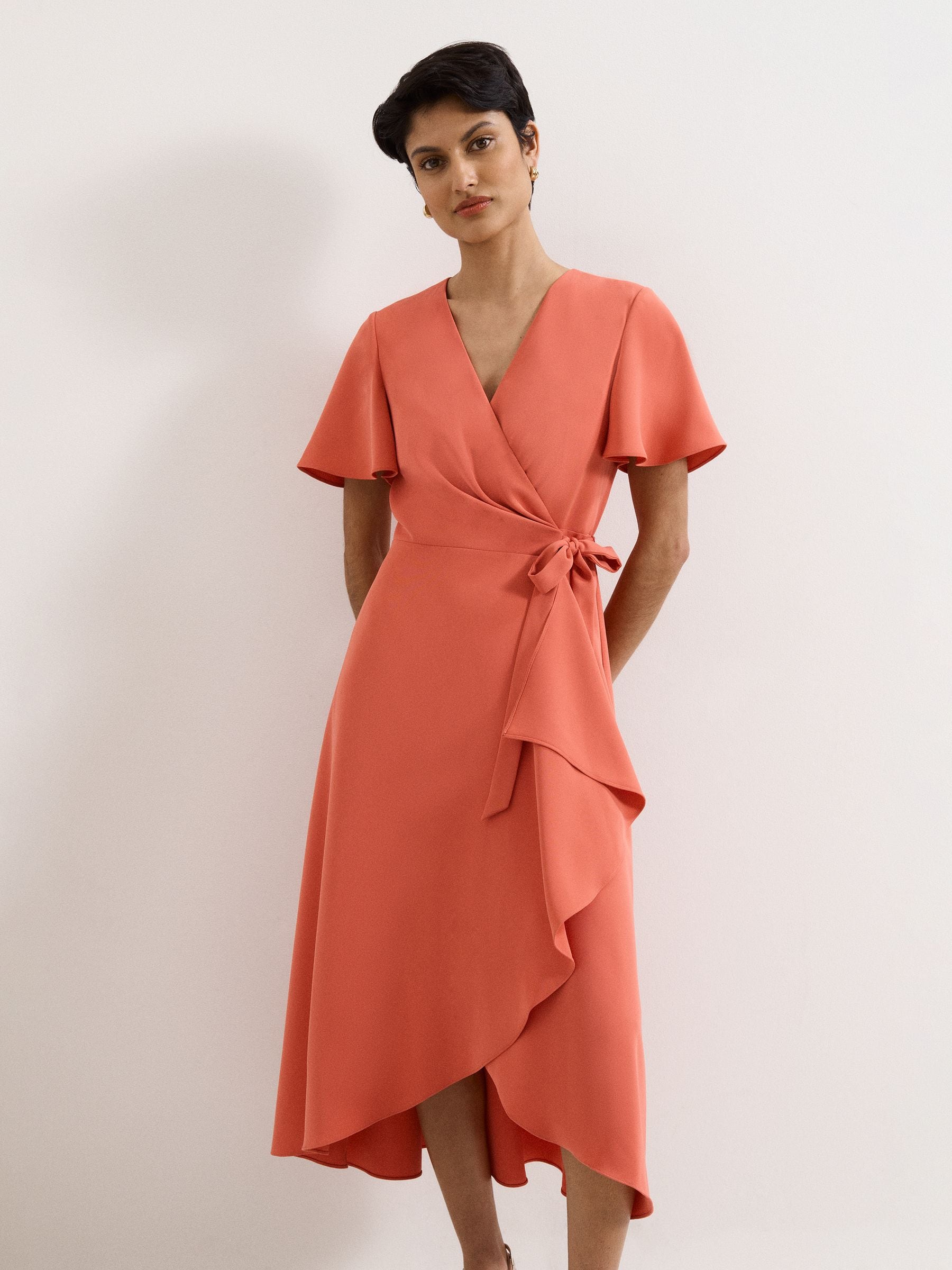 Buy Phase Eight Orange Julissa Wrap Dress from Next USA